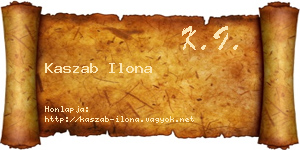 Kaszab Ilona névjegykártya